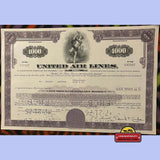 Rare United Air Lines Antique Stock Certificate Soars into View