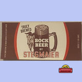 Rare Stegmaier Bock Beer Label from 1960s Pennsylvania Brewery