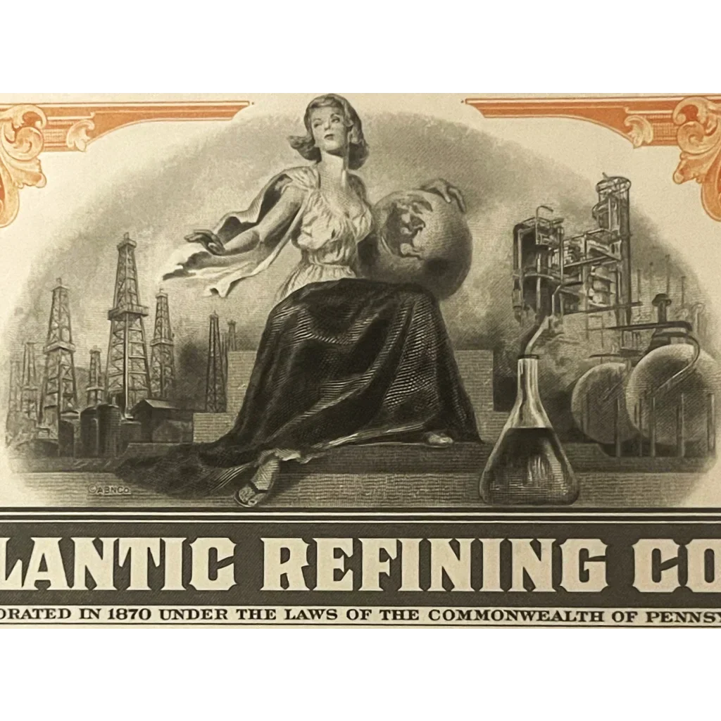 Rare 1960s Atlantic Refining Company Stock Certificate