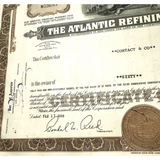 Rare 1960s Atlantic Refining Company Stock Certificate Unveiled