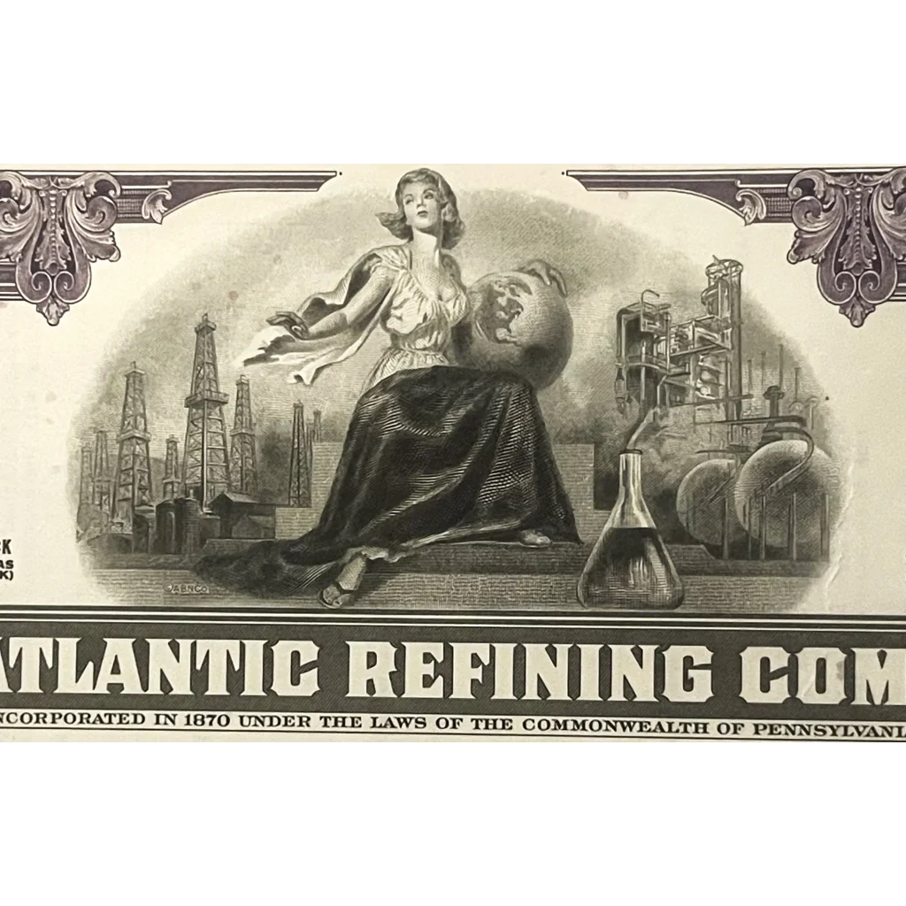 Rare 1960s Atlantic Refining Company Stock Certificate Unearthed
