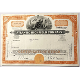 Rare Vintage 1960s Atlantic Richfield Stock Certificate ARCO Americana