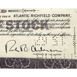 Rare Vintage 1960s Atlantic Richfield Stock Certificate Purple Gem