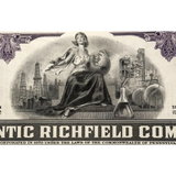 Rare Vintage 1960s Atlantic Richfield Stock Certificate Purple Gem