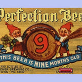 Rare 1960s Perfection Beer Label From Allentown PA