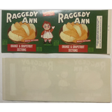 Vintage 1960s Raggedy Ann Can Label from Chicago Illinois