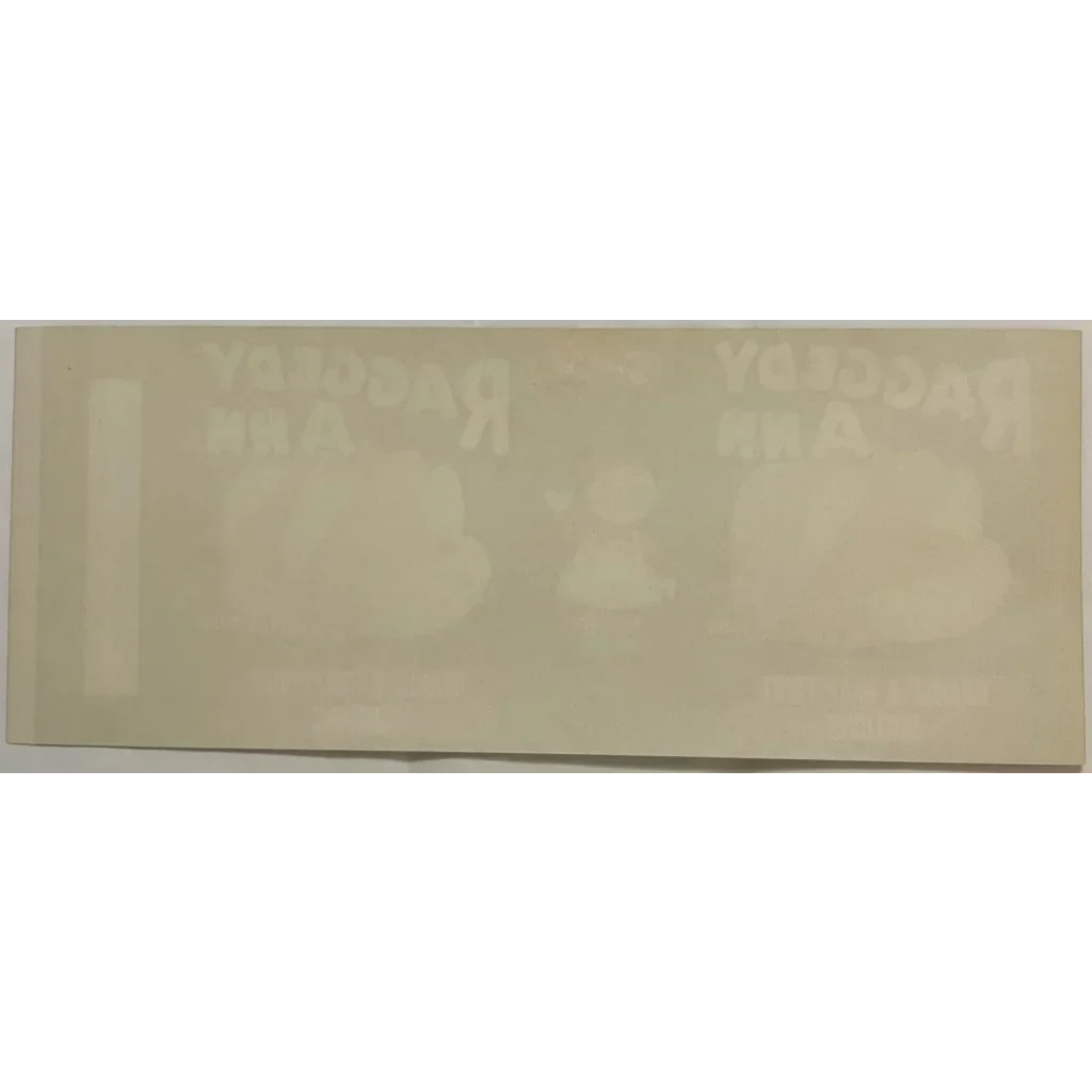 Vintage 1960s Raggedy Ann Can Label from Chicago Illinois