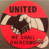 Rare 1960s Civil Rights Sticker: UNITED WE SHALL OVERCOME