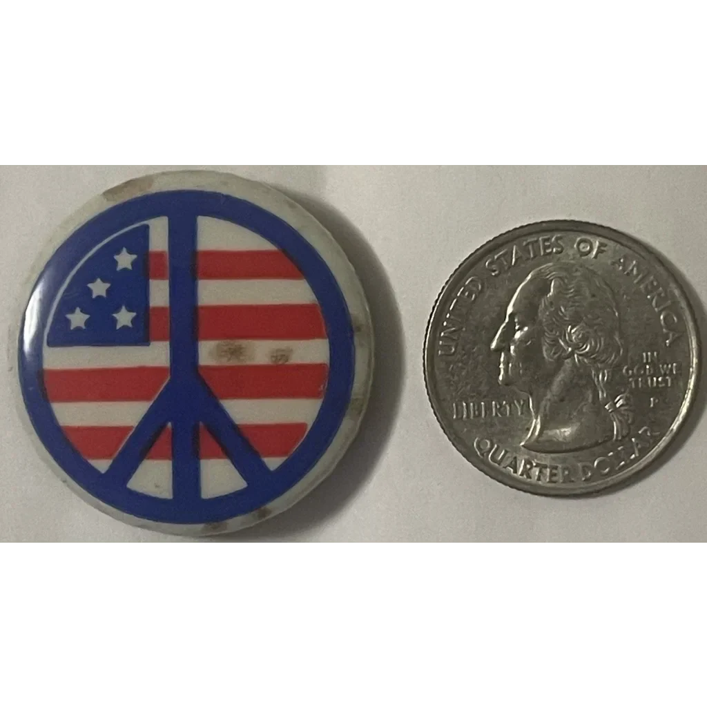 Rare 1960s Vietnam War American Flag Peace Pin Unearthed