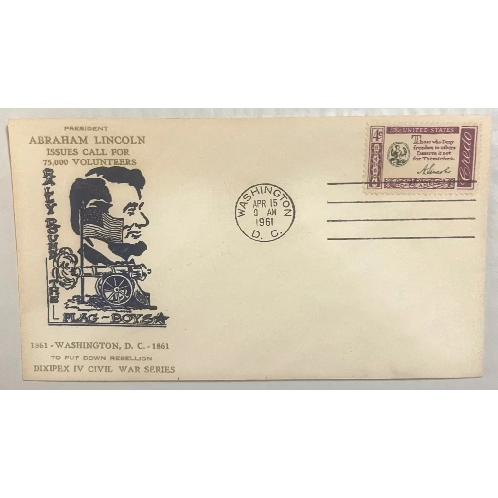 Rare Civil War Centennial Lincoln Envelope from 1961