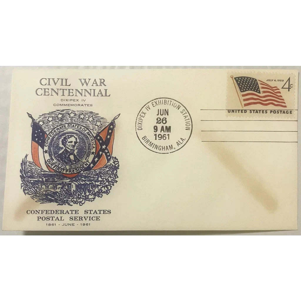 Rare 1961 Civil War Jefferson Davis Stamped Envelope Unearthed