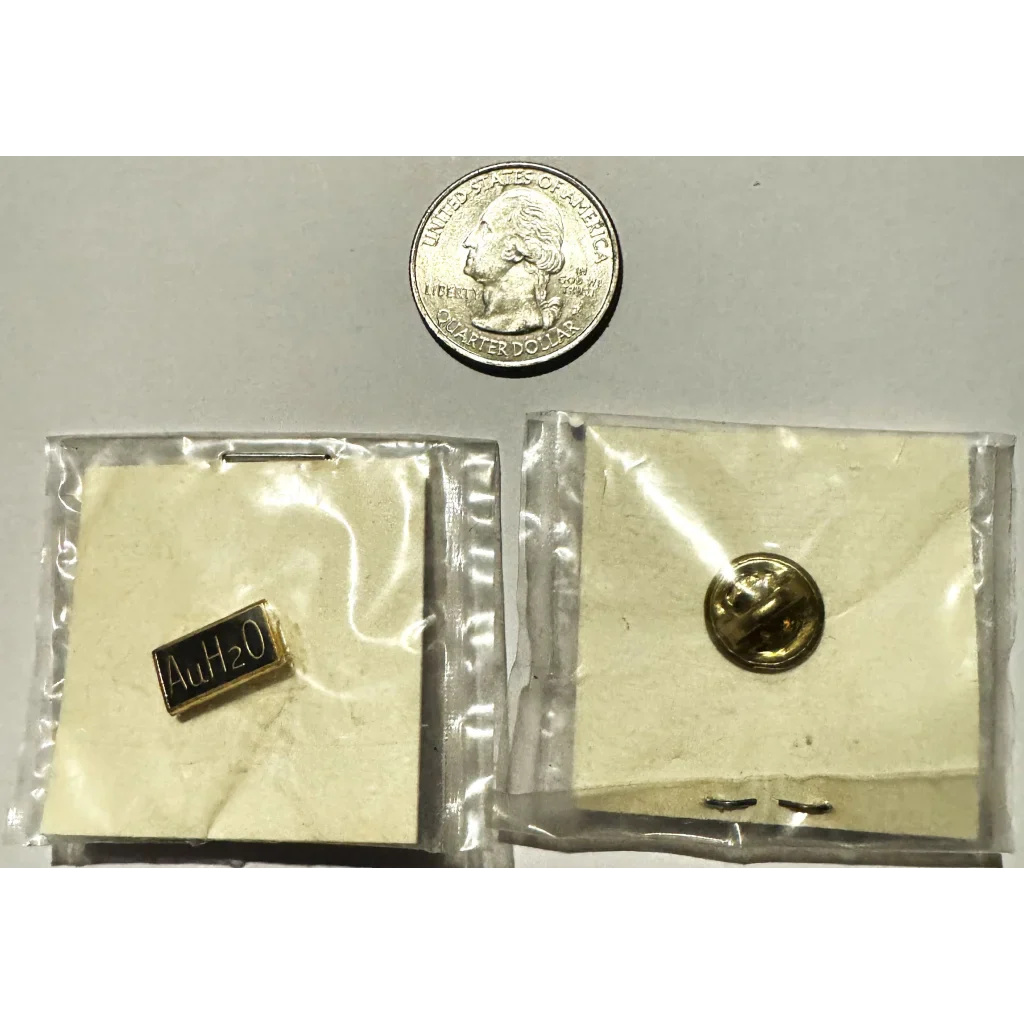 Rare 1964 AuH2O Barry Goldwater Campaign Pin Sealed in Package