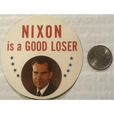 Rare 1968 Nixon Good Loser Sticker Mocks Tricky Dick's Defeats