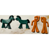 Vintage 1970s - 1980s Gumby and Pokey Figurines, Highly Collectible!