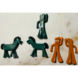 Vintage 1970s - 1980s Gumby and Pokey Figurines, Highly Collectible!