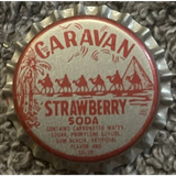 Rare 1970s Caravan Strawberry Soda Bottle Cap with Egyptian Pyramid