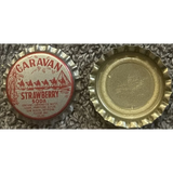 Rare 1970s Caravan Strawberry Soda Bottle Cap with Egyptian Pyramid