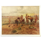 Rare 1970s Charles Russell War Party Patrolling Print Discovered