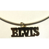 Vintage 1970s Gold Elvis Choker Necklace Rocks the King's Style