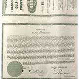 Rare 1971 Transocean Gulf Oil Bond Certificate Collectible