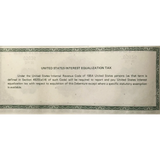 Rare 1971 Transocean Gulf Oil Bond Certificate Collectible