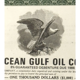 Rare 1971 Transocean Gulf Oil Bond Certificate Collectible