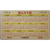 Rare 1974 Elvis Presley Card Calendar from Aloha Concert