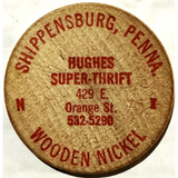 Rare 1976 American Revolution Wooden Nickel from Pennsylvania