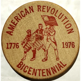 Rare 1976 American Revolution Wooden Nickel from Pennsylvania