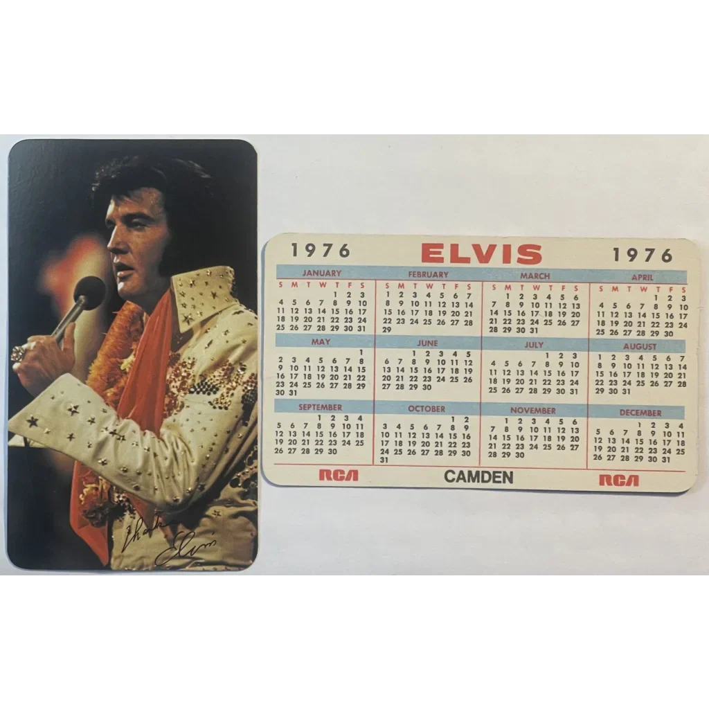 Rare 1976 Elvis Presley Card Calendar Rocks Collectors World