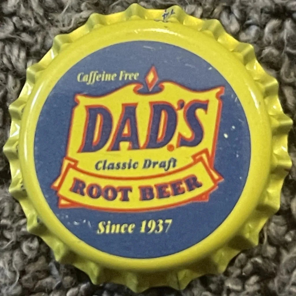 Rare 1980s Dads Root Beer Bottle Cap from Chicago and Jasper