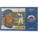 Rare 1980s Limited Edition Tommie Agee NY Mets Collectible Postcard