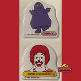 Rare Ronald McDonald Puffy Stickers Nostalgic Antique Gift