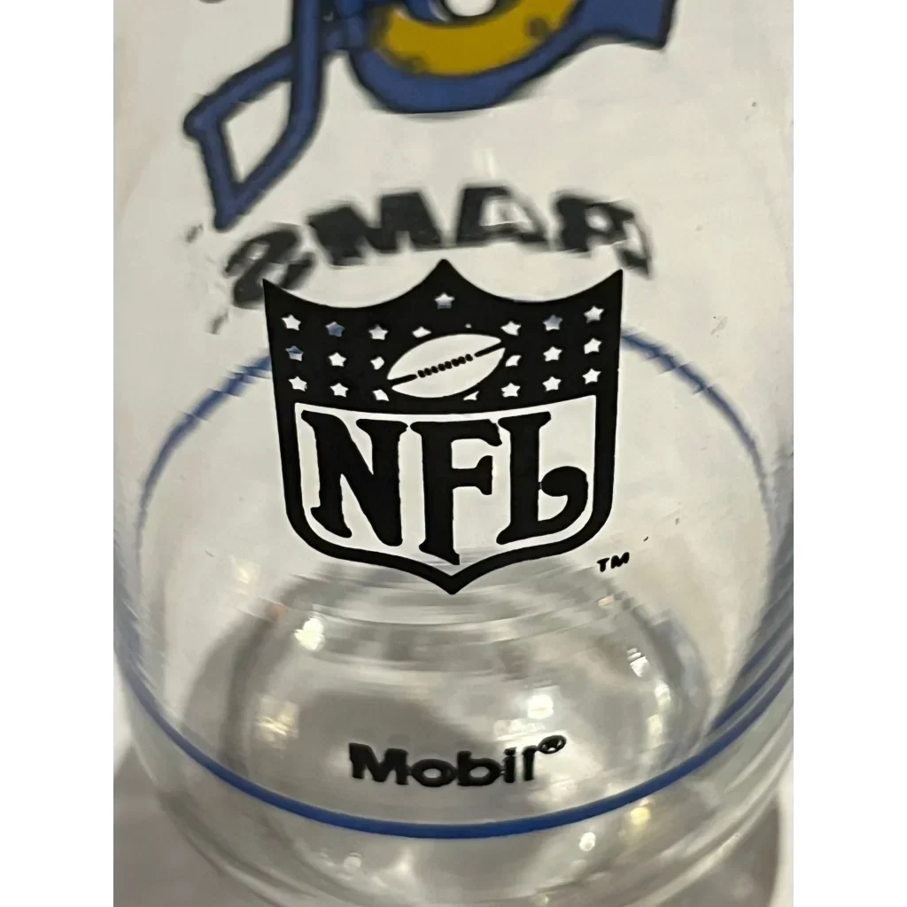 Rare Rams Collectible Glass Vintage 1980s NFL Mobil Set