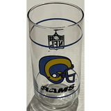 Rare Rams Collectible Glass Vintage 1980s NFL Mobil Set