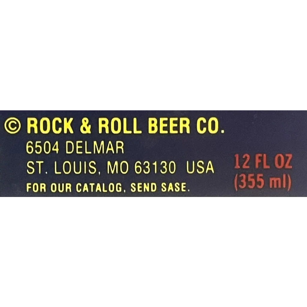 Rare Vintage 1980s Rock and Roll Beer Label from St. Louis
