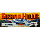 Vintage 1980s Sierra Hills Zinfandel Grape Crate Label Treasure