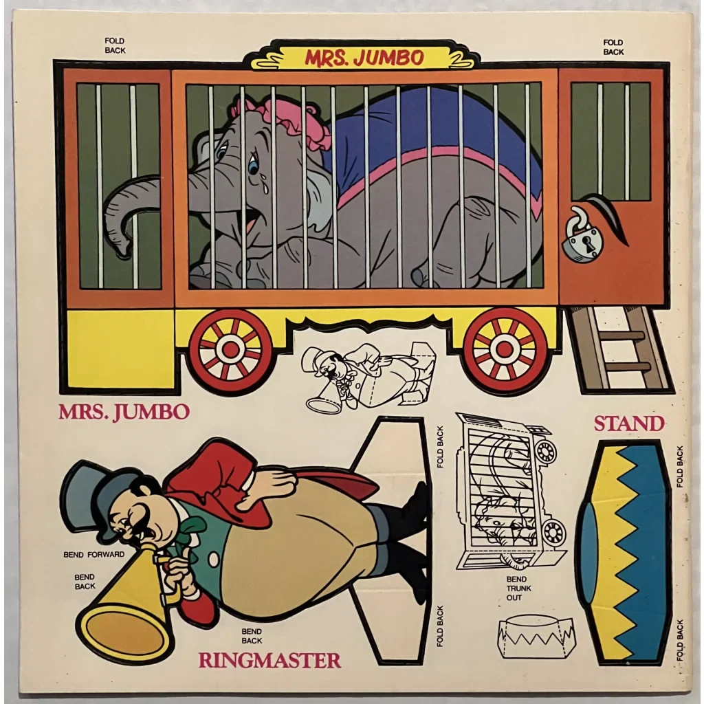 Vintage Walt Disney Dumbo Press Book Antique Gift from 1987