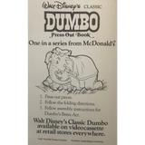 Vintage Walt Disney Dumbo Press Book Antique Gift from 1987