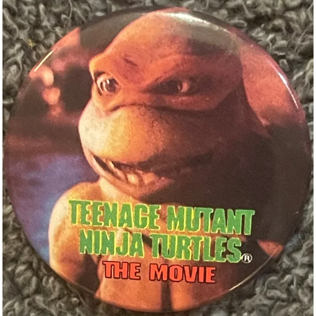 Rare 1990 Teenage Mutant Ninja Turtles Michelangelo Movie Pin