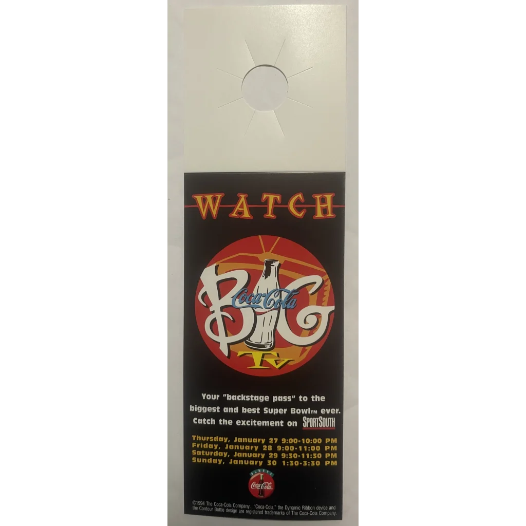 Rare Antique Vintage Coca Cola Soda Bottle Hanger From 1994