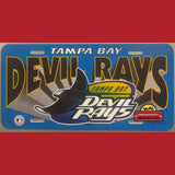 Rare Vintage 1990s Tampa Bay Devil Rays MLB License Plate