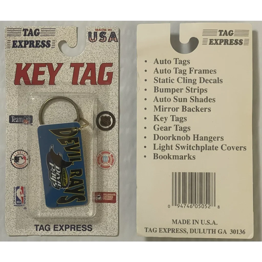 Rare Tampa Bay Devil Rays 90s MLB Keychain Collectible