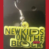 Retro NKOTB Yellow Block Earrings 90s Boy Band Fan Favorite