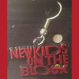 Authentic NKOTB Red Block Earrings from 1991 Boy Band Craze
