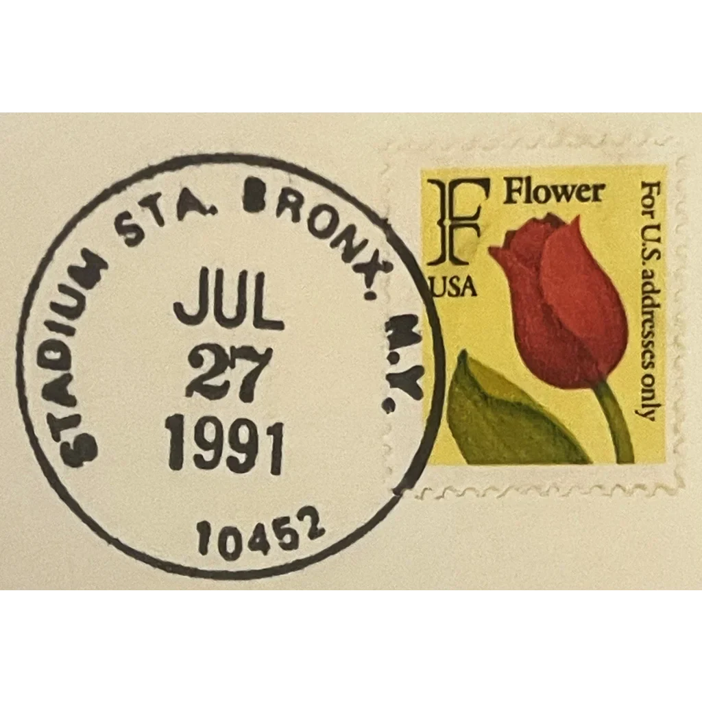 Rare 1991 Reggie Jackson Gold Embossed Yankees Collectible Envelope