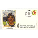 Rare 1991 Reggie Jackson Gold Embossed Yankees Collectible Envelope