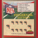 Rare 1997 Miami Dolphins NFL Fingernail Tattoos Unopened Pack