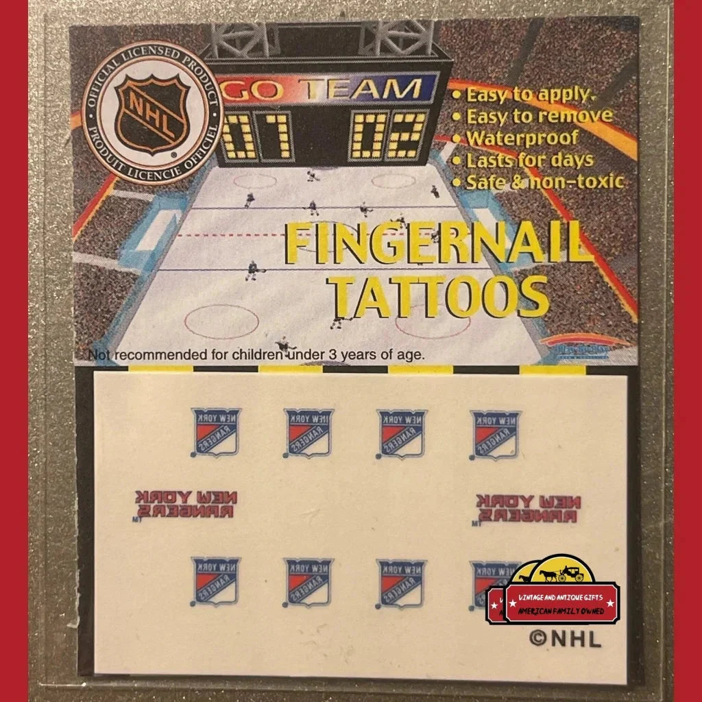 Retro NHL Fingernail Tattoos Bring Rangers Nostalgia to Life