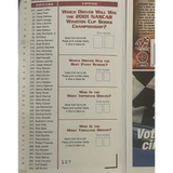 Rare 2001 Winston Cup Ballot NASCAR Collectible